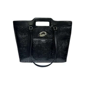 CULTIVATOR PU Basket Shaped Handbag Large Size Unisex Black