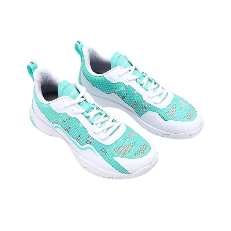 DECATHLON Lightweight Collection 560 Anti Slip Wear Resistant Low Top Badminton Shoes Women's White Green-2