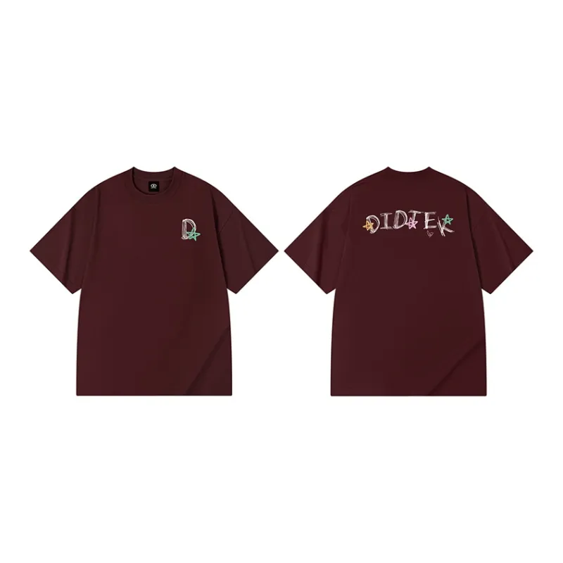 DIDTEK Drop Shoulder Sleeve Short Sleeved T Shirts Unisex-14