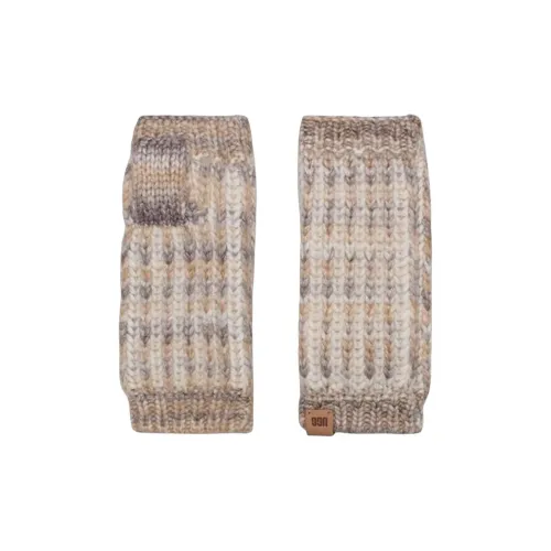 UGG Acrylic Nylon Wool Knit Gloves Women's Brown