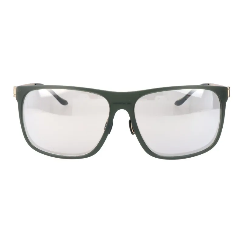 Mercedes Benz Metal Square Sunglasses Men's Green-1