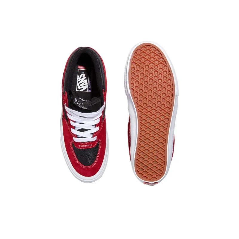 Vans SKATE CLASSICS Abrasion-Resistant Mid-Top Skateboard Shoes Unisex Red Black-2
