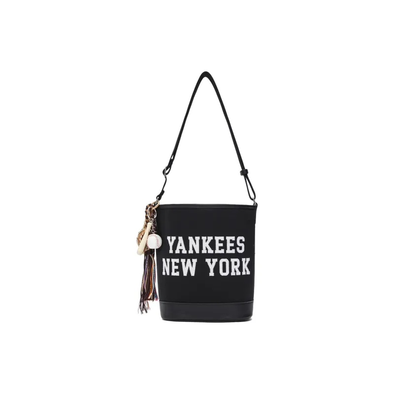 MLB Cotton Blended With Polyester Bucket Bags Shoulder Bag Crossbody Bag Handbag Regular Unisex Black-7