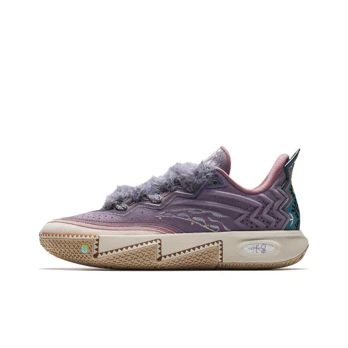 Anta KAI 2 Cushioning Wear Resistant Rebound Low Top Basketball Shoes Men
s Gray Purple Blue