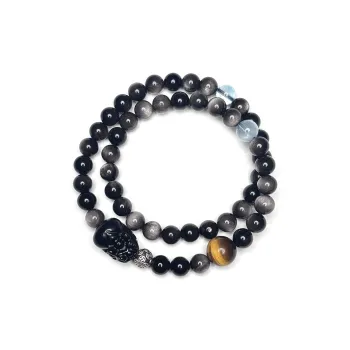 MOUNTAINS AND MANS Obsidian Bracelets Men's