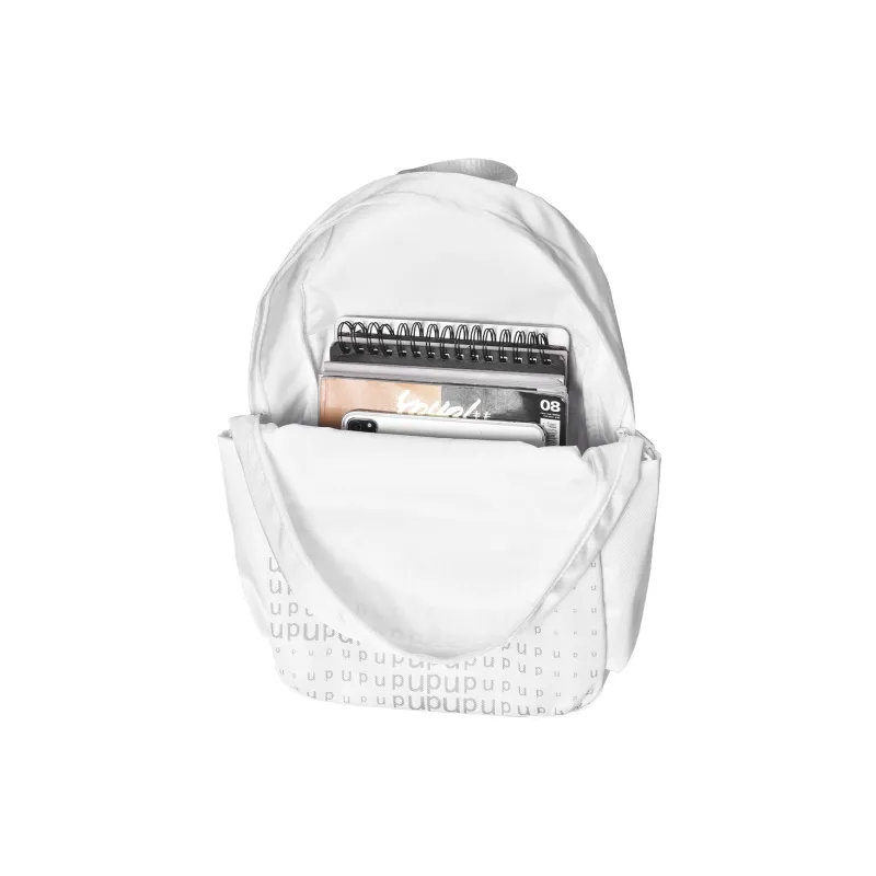 TURN UP Nylon Backpack Regular Unisex White/White 1-3