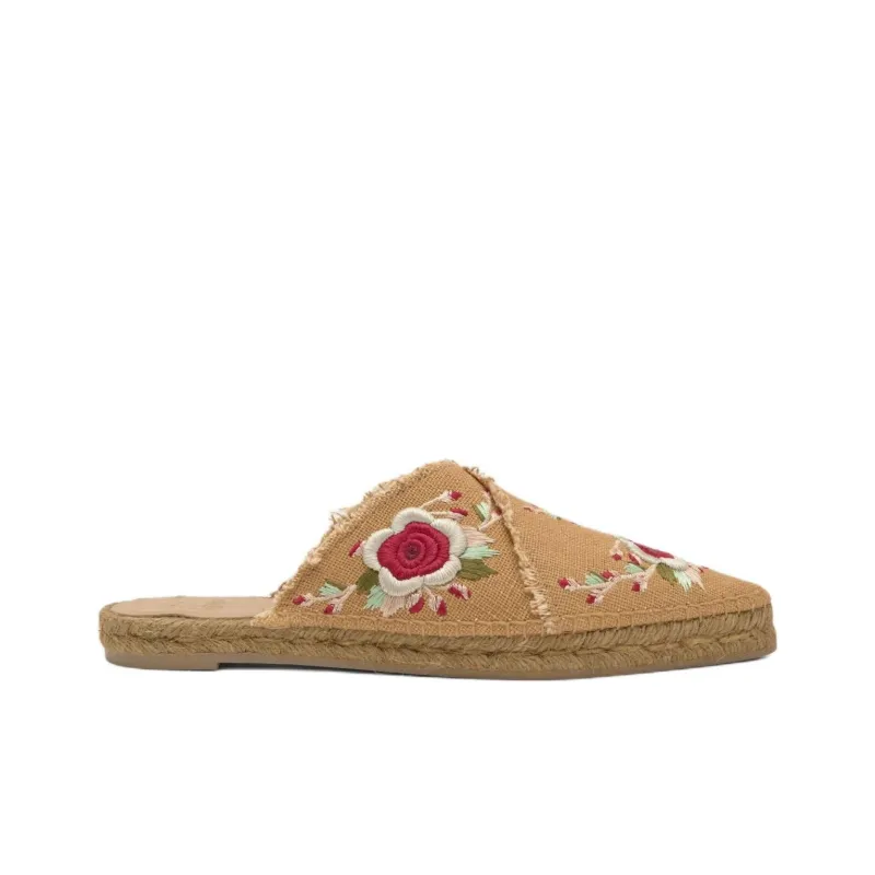 ETRO x Castañer Abrasion-Resistant Wrap-toe Slippers Women's Tan-1