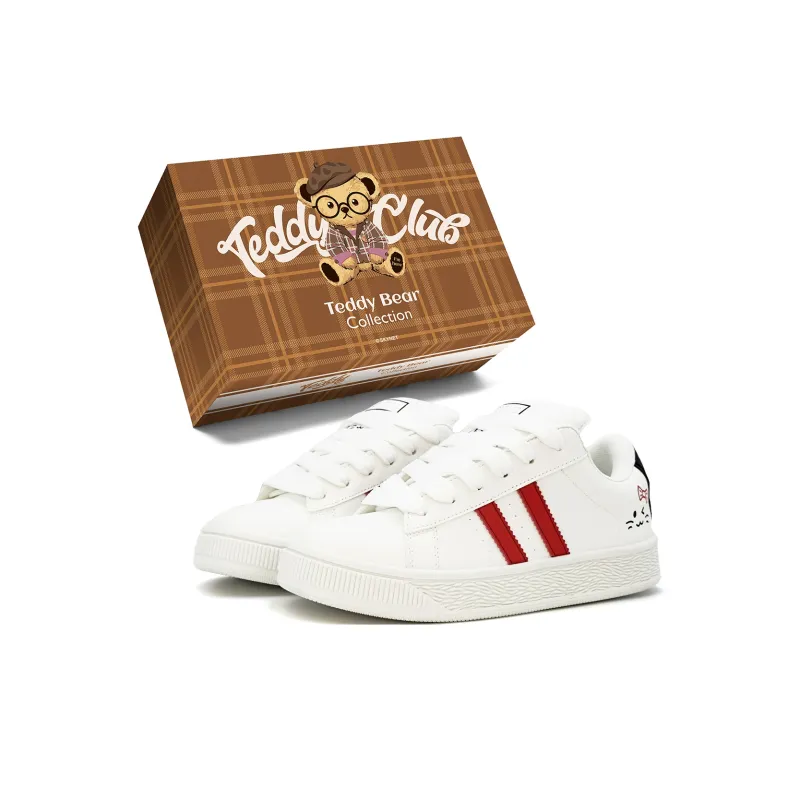 Teddy Bear Collection Coverage Slip Resistant And Abrasion Resistant Low Top Skateboard Shoes Unisex-10