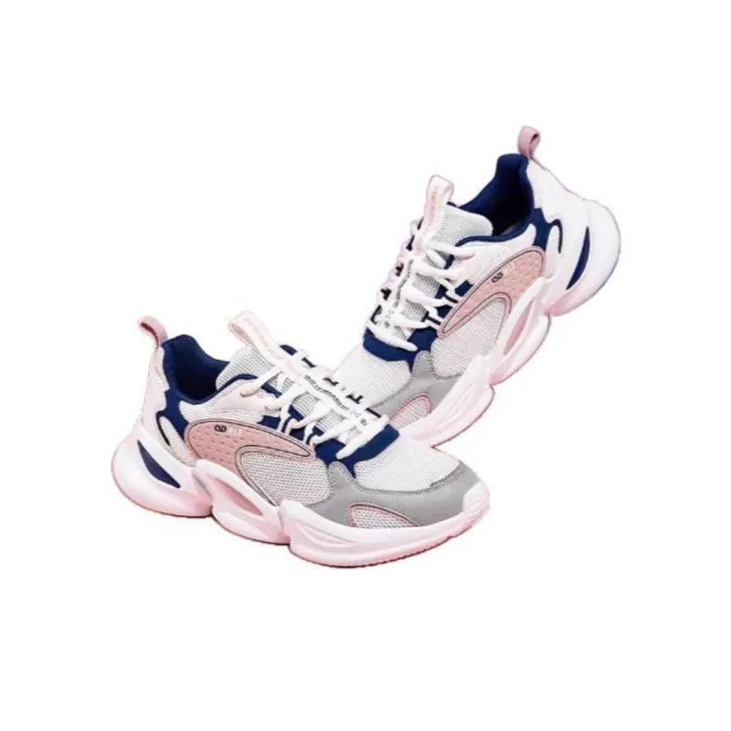 QIAODAN Wear-Resistant Waterproof And Breathable Low-Top Casual Shoes Women's White Purple-3