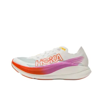 HOKA ONE ONE ROCKET X 2 Anti Slip Wear Resistant Low Top Casual Running Shoes Men's White