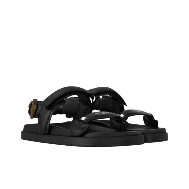 LOUIS VUITTON Sunset Comfort Strap Sandals Women's Black-2