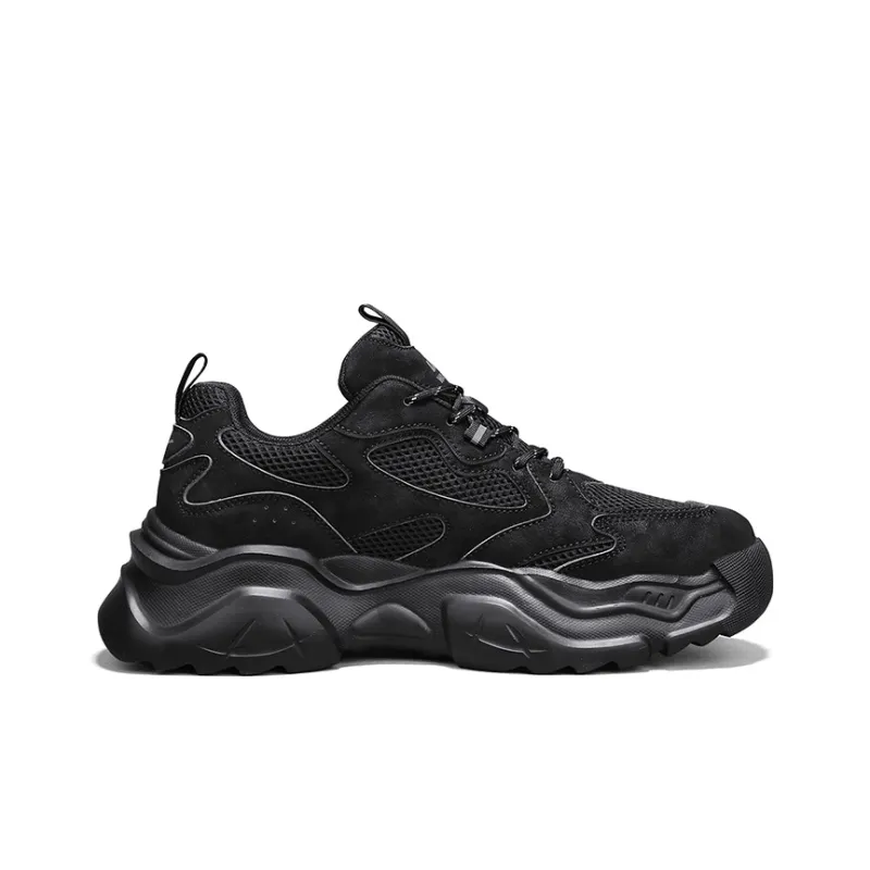 Warrior Cushioned Slip-Resistant Abrasion-Resistant Low-Top Basketball Shoes Men's Black-1