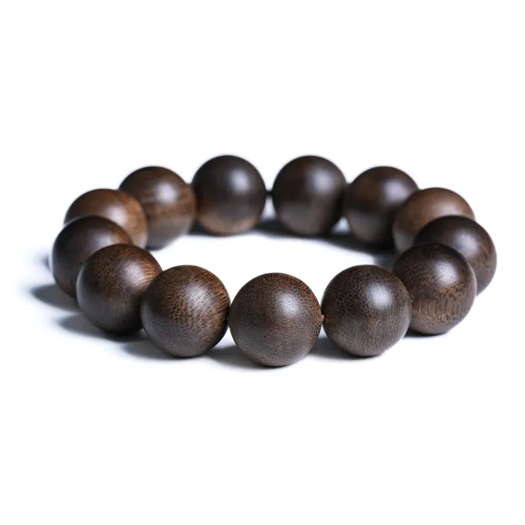 GUMUJIANG Agarwood Beaded Bracelet Plain Band Chinese Fashion Trend New Chinese Style Unisex-18