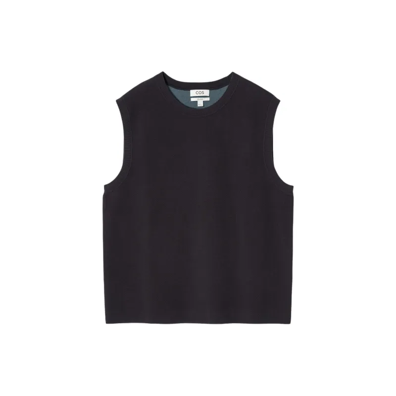 COS Tank Tops Men Navy Blue-0