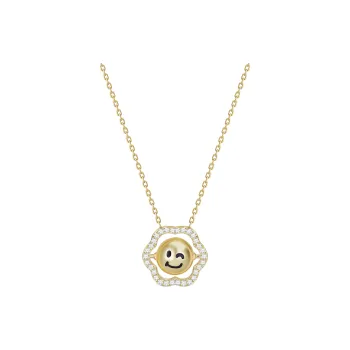 CHARLOTTE RAFFAELLI· Shell Pearl White Stone Necklaces Women's Light Gold
