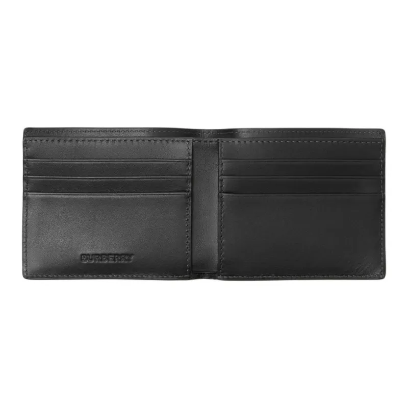 Burberry Thermoplastic Polyurethane Blended With Cotton Wallet Men's Charcoal-3