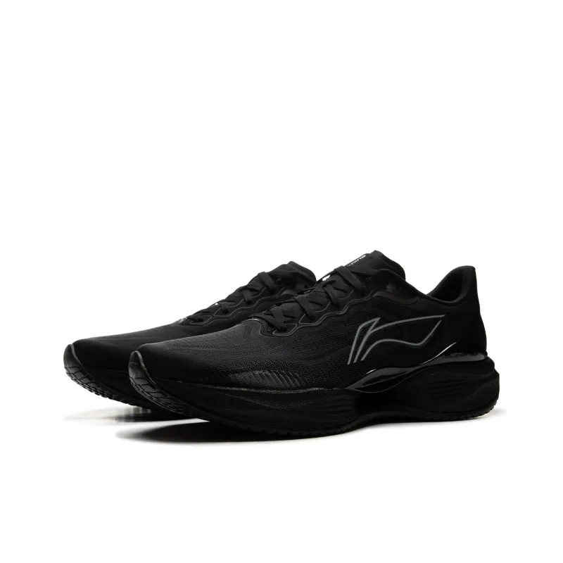 LiNing Super-Light 22 Cushioned Slip-Resistant Breathable Wear-Resistant Low-Top Running Shoes Men's Pure Black-2