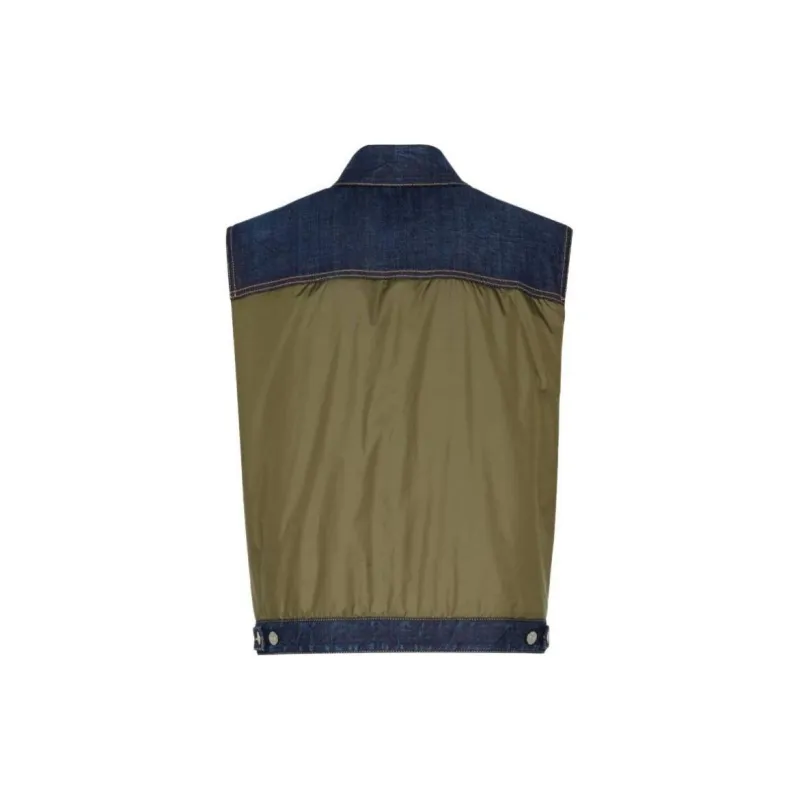 DSQUARED 2 Dark Urban Wash Denim Puffer Vest-1