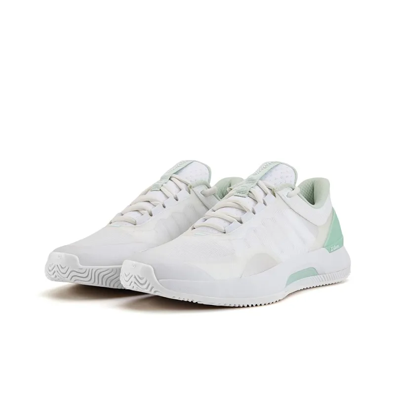 Wilson Low Top Tennis Shoes Women's White Green-2