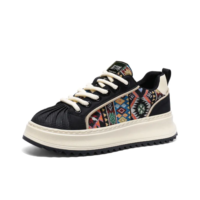Budding Bear Anti-Slip And Wear-Resistant Height Increasing Low-Top Canvas Shoes Men's Box-24
