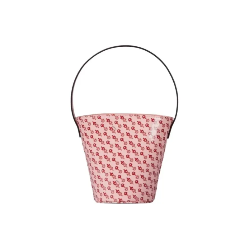 GUCCI Patent Leather Bucket Bag Handbag Kids' Light Pink-3