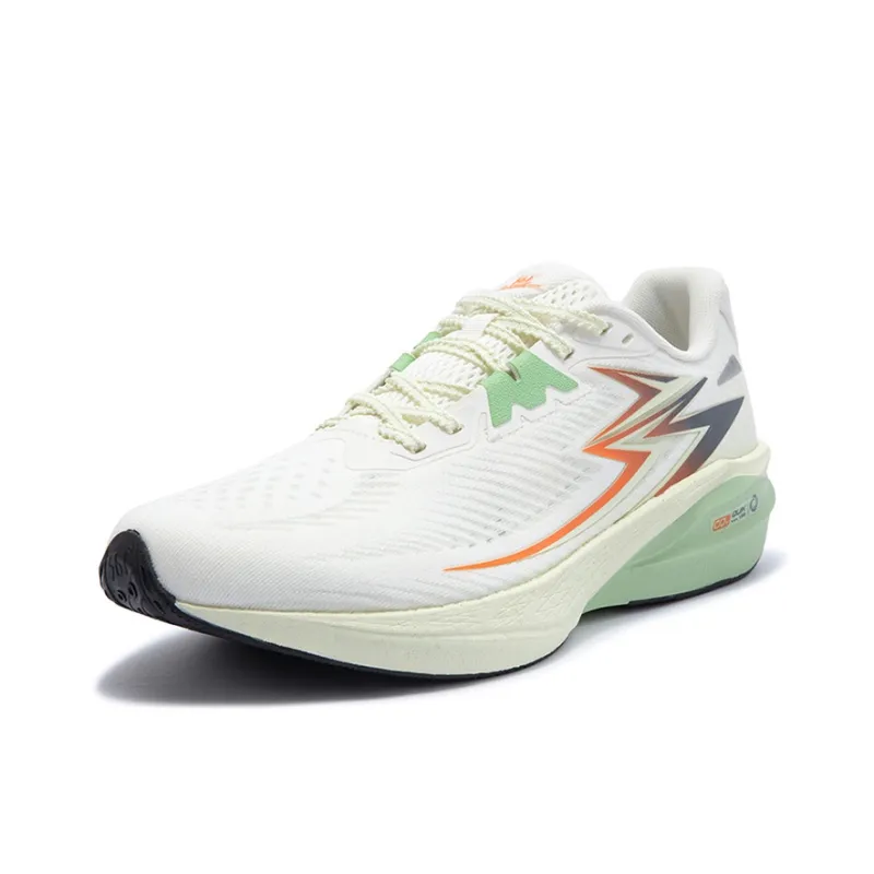 361° Anti Slip Wear Resistant Low Top Training Running Shoes Men's Feather White Melon Green-1