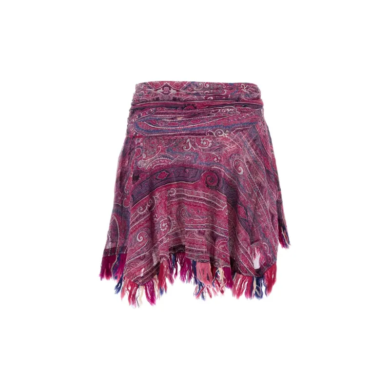 ISABEL MARANT ETOILE Dova All Over Patterned Asymmetric Skirt-1
