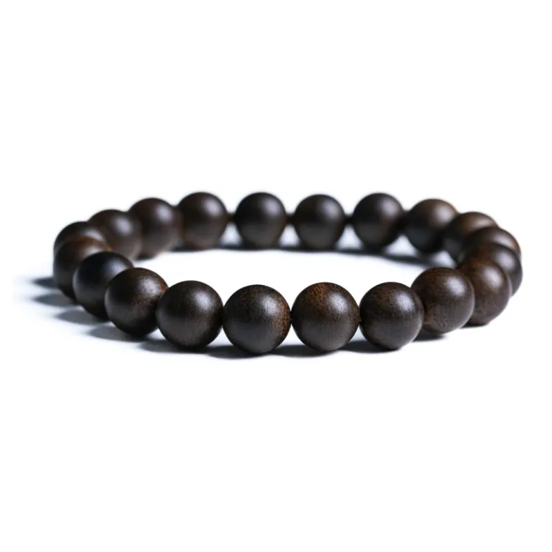 GUMUJIANG Agarwood Beaded Bracelet Plain Band Chinese Fashion Trend New Chinese Style Unisex-9