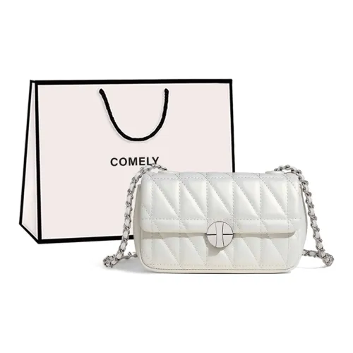 COMELY Synthetic Leather Shoulder Bag Crossbody Bag Regular Women's Spring Pearl White