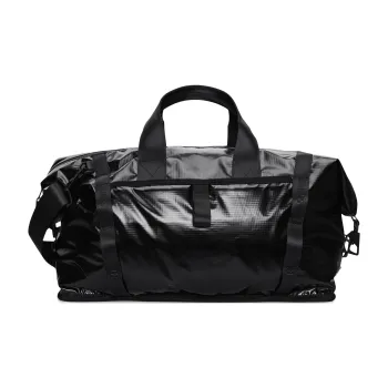 Rains Thermoplastic PU Travel Bag 44L Unisex Black/Quantum Blue