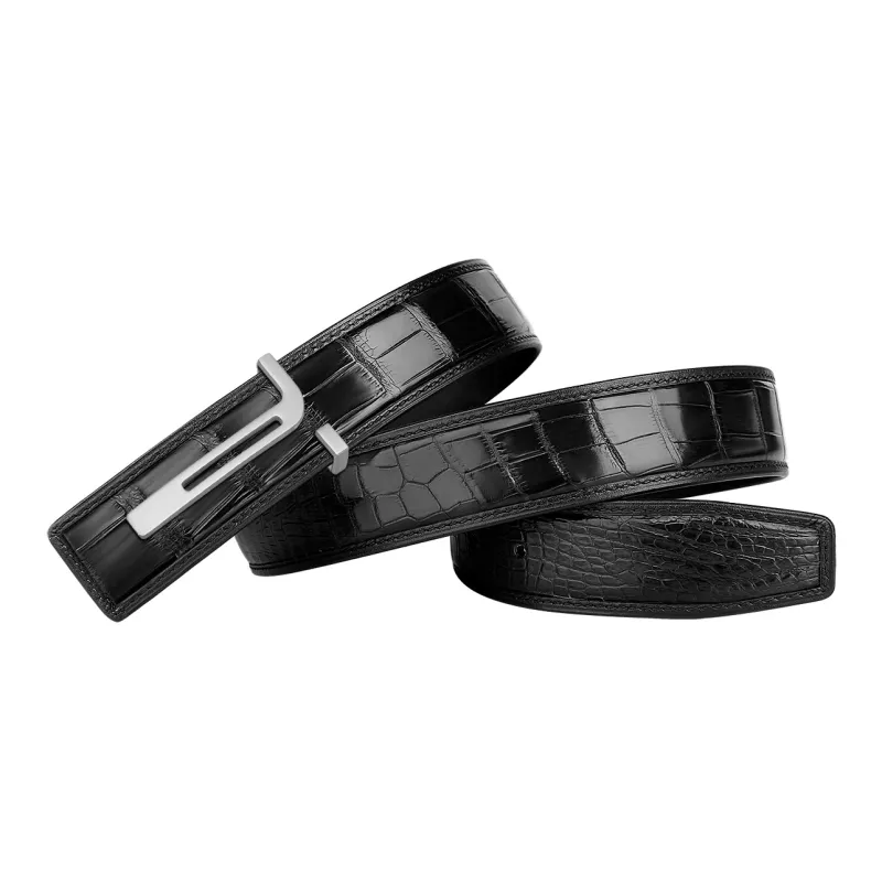 Jaylen Oos Crocodile Leather Leather Belts Men's 3.8cm-2