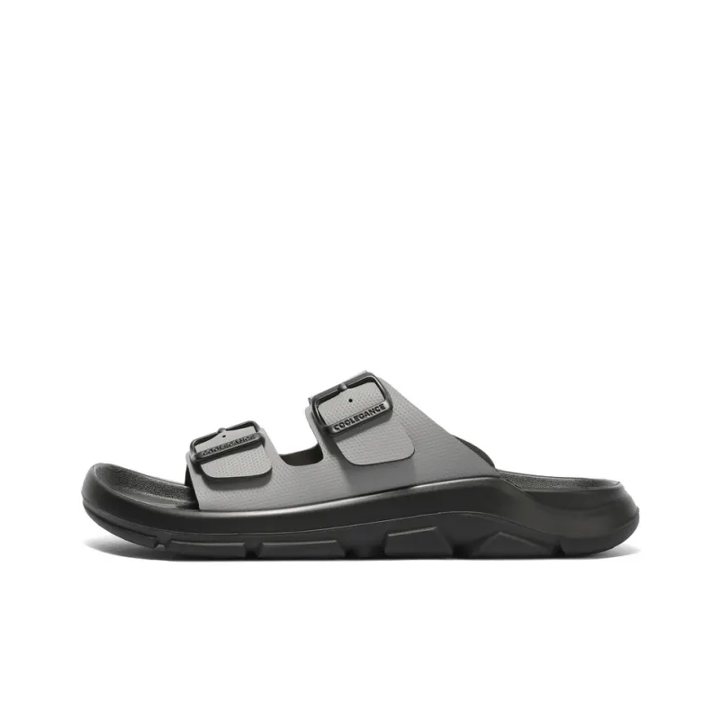 BELLE Slide Slippers Men Gray, Blue-4