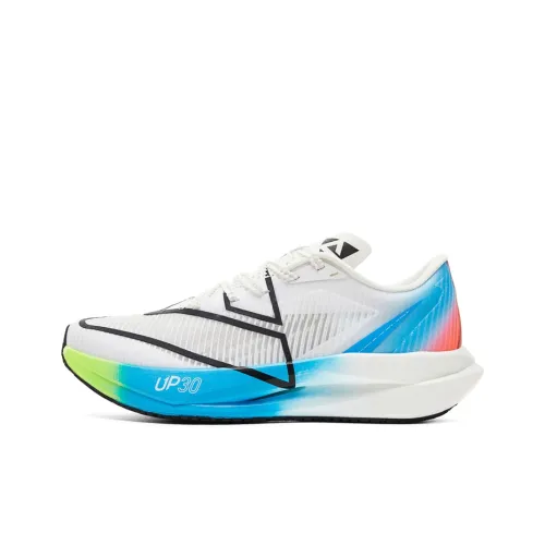 PEAK UP 30 3.0 Cushioned Slip Resistant Abrasion Resistant Low Top Casual Running Shoes Men's White Blue Red