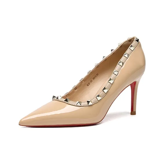 PINWEISHIDU High Heels Women's Black/Nude/Pink/Red-4