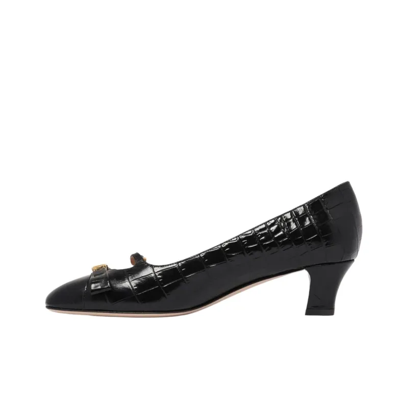 Valentino Bowow Chunky Heel High Heels Women's Black-0