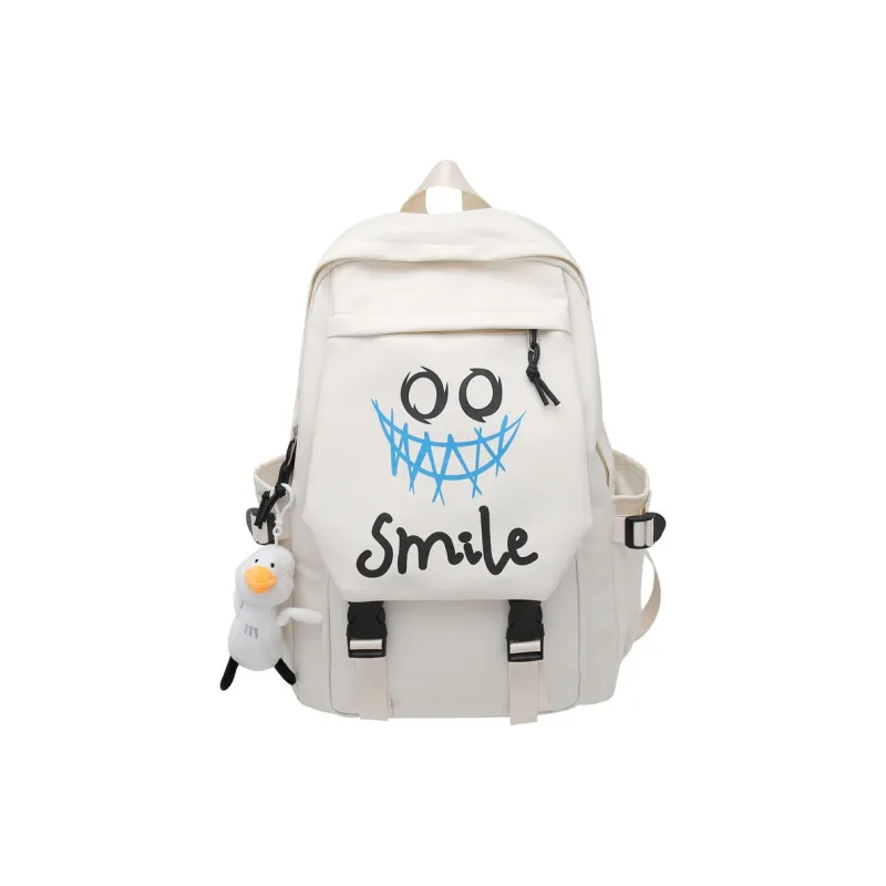 BUBM Nylon Backpack Unisex Black/White-18