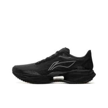 LiNing Super Light 22 Cushioned Slip Resistant Breathable Wear Resistant Low Top Running Shoes Men's Pure Black
