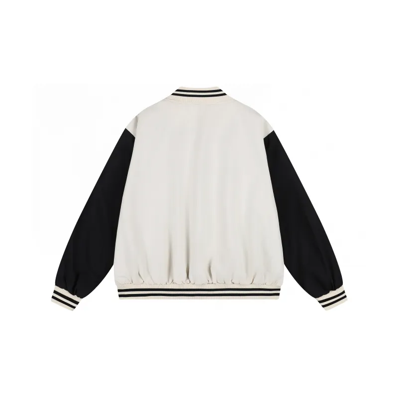 WOKXSS Baseball Jacket Unisex Black-3