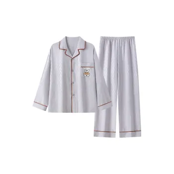 Sleeping Beauty Pajama Set Men's Light Gray