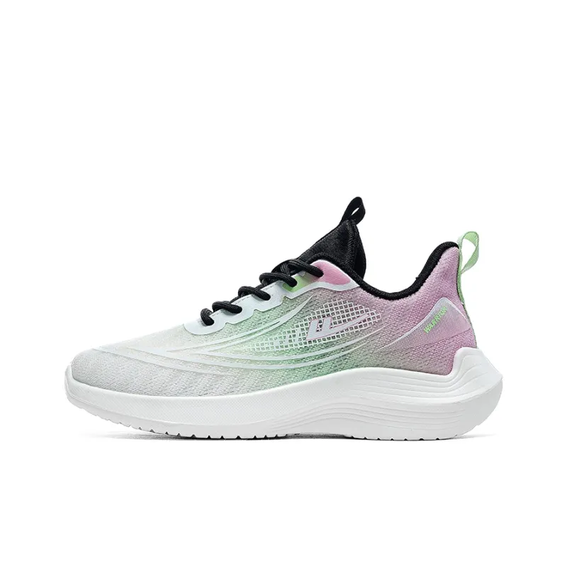 WARRIOR Running Shoes Women's Low Top White Pink Green-0