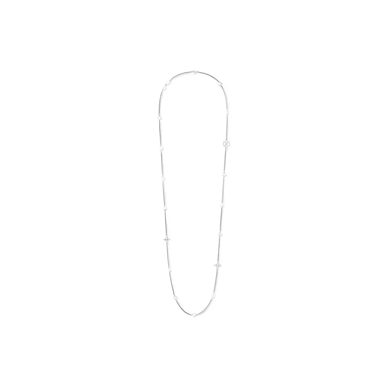 LOUIS VUITTON Metal Resin Bead Necklaces Women's Silver-1