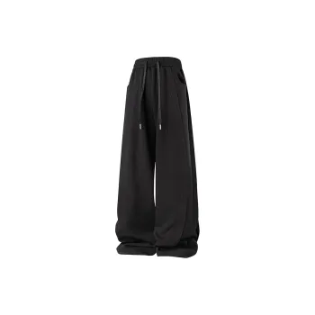 ANDEZHANMUSI Knitted Fabric Casual Pants Unisex