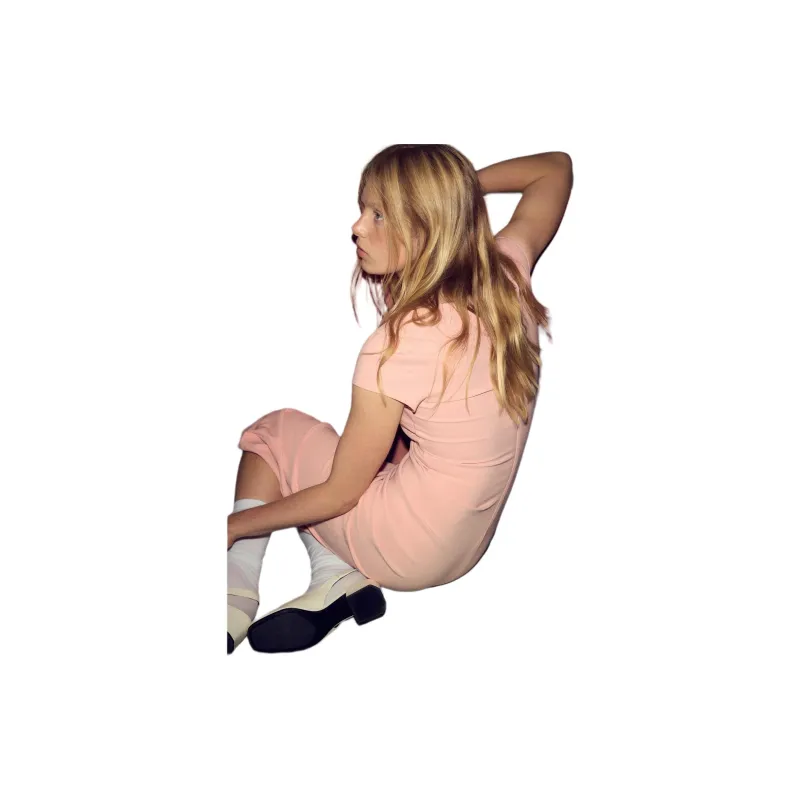 ZARA Short Sleeved Dresses Women's Pink-3