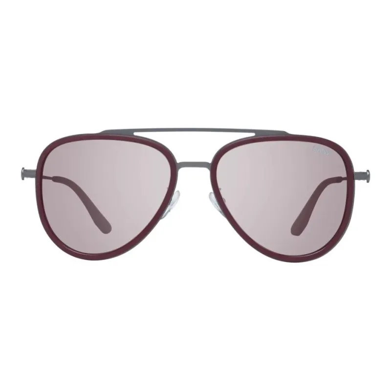 BMW Plastic Metal Aviator Sunglasses Women's Red-1