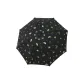 Automatic Sun and Rain Umbrella-Black with Black Gold Design, Cute Style