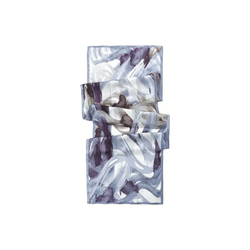 MARJAKURKI Silk Scarf 'Lively Spring Water'+'Peaceful Oasis' Greeting Card Women's-22