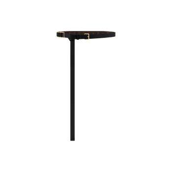 LOUIS VUITTON Cow Leather Metal Leather Belts Women's Black Width 1.8cm