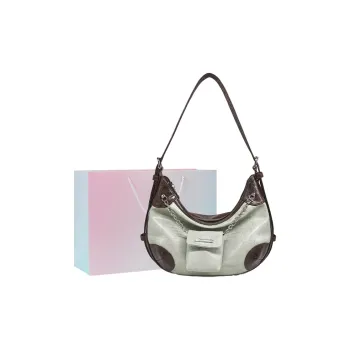 Kenghua Village PU Crossbody Bag Shoulder Bag Regular Women's Tea White Green