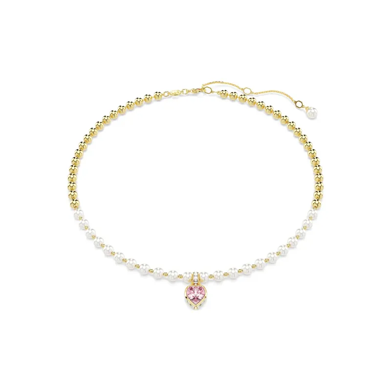 Swarovski Faux Crystal Necklaces Women's Gold-1