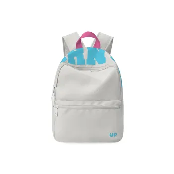 TURN UP Polyester Backpack Regular Unisex Gray